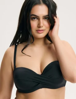 Góra od bikini bandeau na większy biust Base
