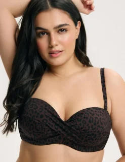 Góra od bikini bandeau na większy biust Base