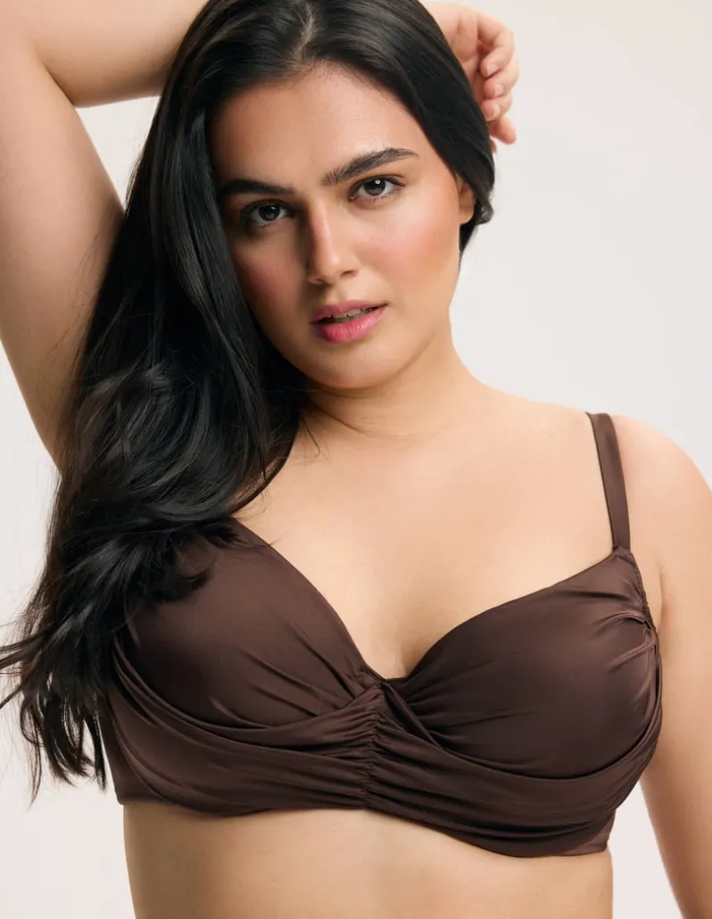 Góra od bikini bandeau na większy biust Goddess